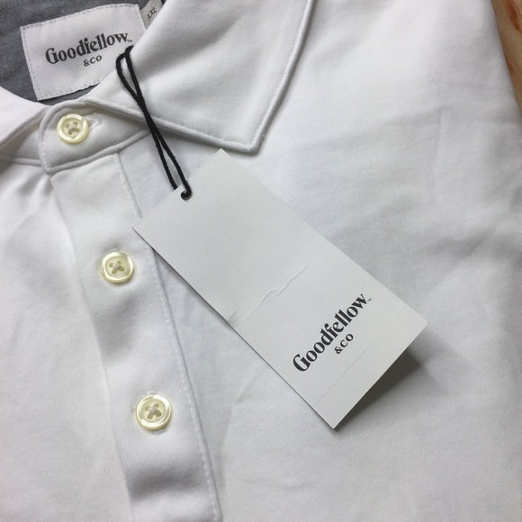 NWT Goodfellow SS Polo Shirt White XXL Men - Picture 3 of 7